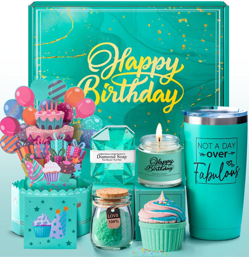 Birthday Gifts for Women Happy Birthday Gift Basket Set for Her Mom Wife Daughter Sister Girlfriend Coworker Unique Relaxing Spa Birthday Gift Idea for Women 30th 40th 50th 60th